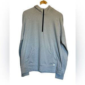 Vuori Gray Quarter-Zip Hoodie size Large